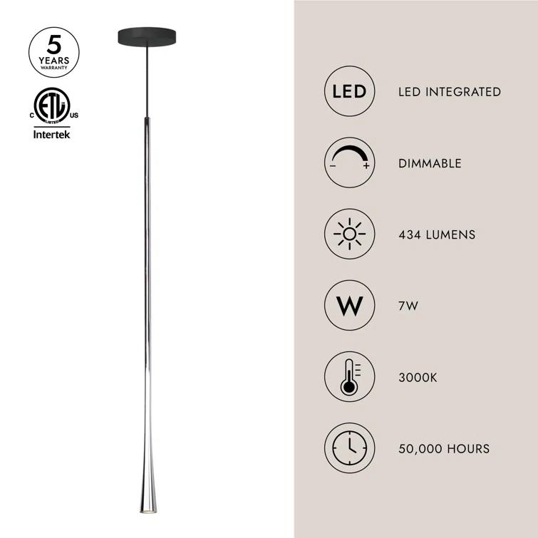 Kuzco Lighting Taper 1 - Light LED Single Pendant