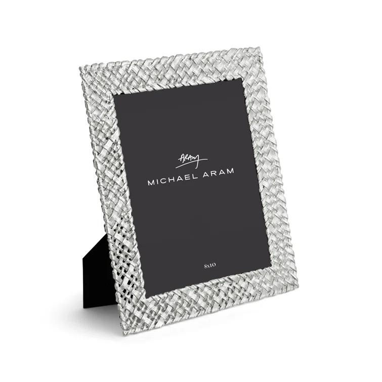 Classic Embossed 8x10 Gold and Nickel Metal Picture Frame