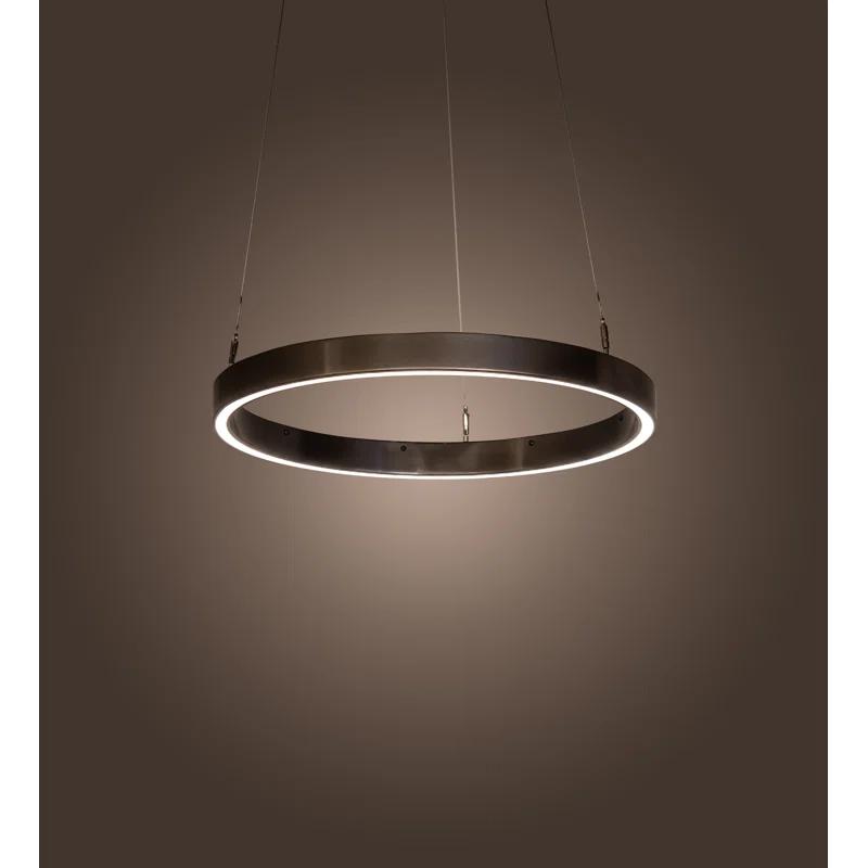 Orren Ellis Keymiyah 1 - Light Bronze Metallic LED Unique/Statement Pendant