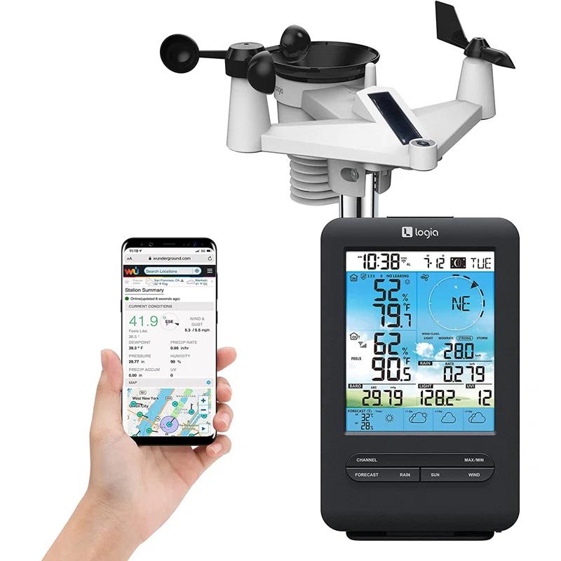 Logia 7.6'' Solar Powered Wireless Outdoor Weather Station