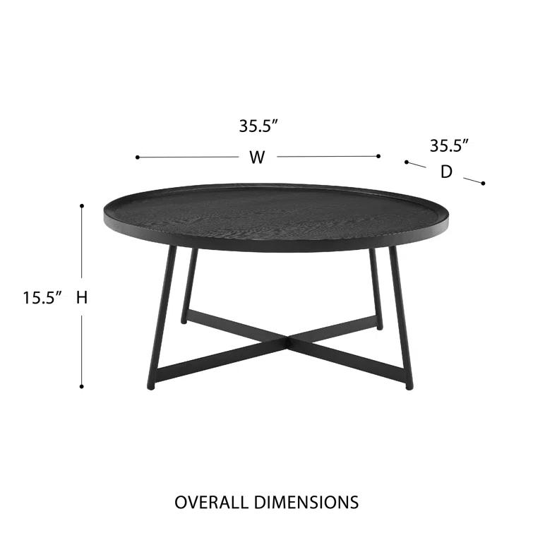 Gweneth Round Coffee Table - Black Ash