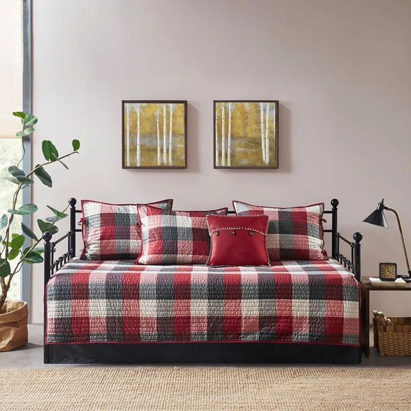 Madison Park Ridge 3 Piece Reversible Plaid Daybed Cover Set