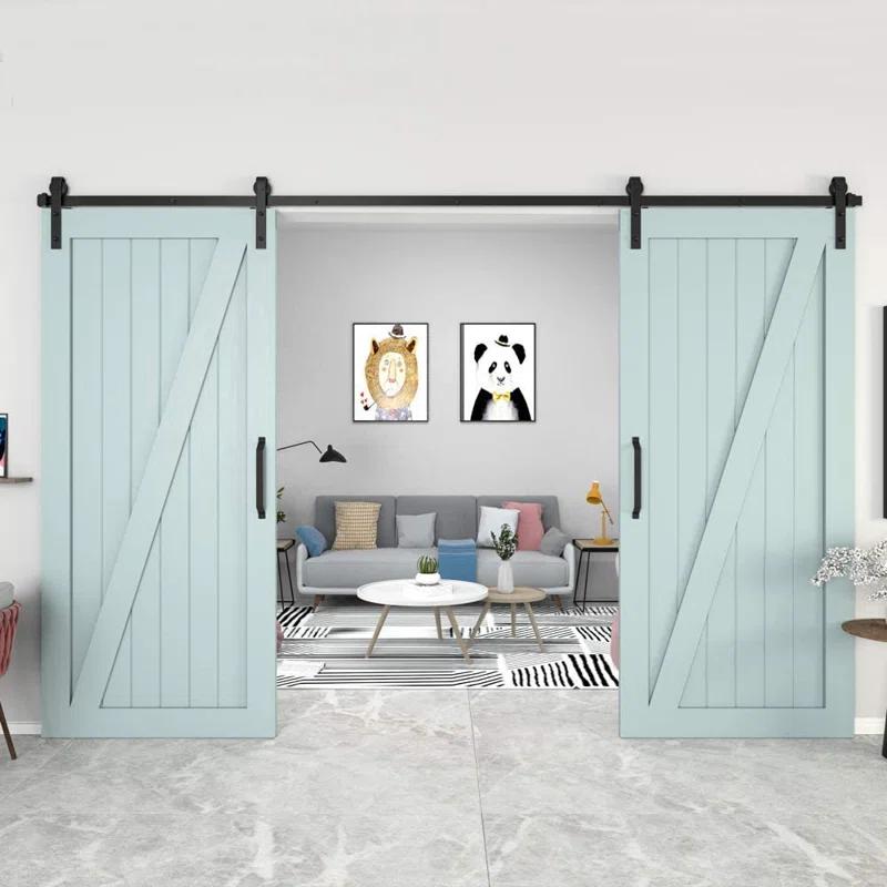 Lazio Sliding Standard Double Barn Door Hardware Kit