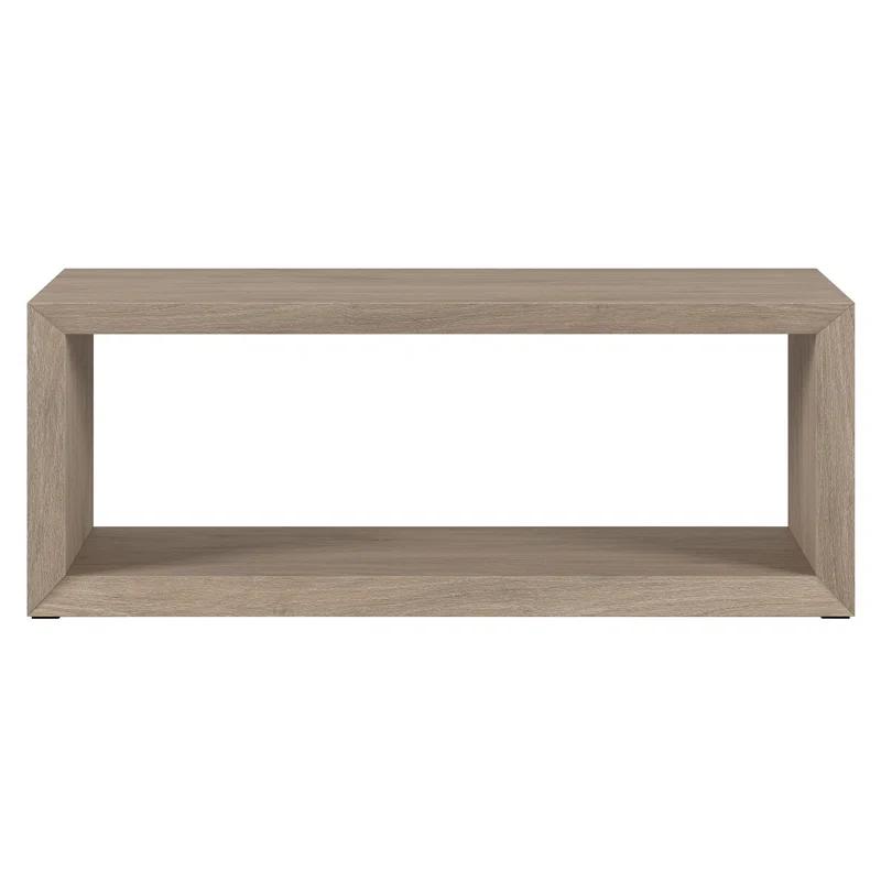 Foxtrot Faux Wood Coffee Table With Shelf