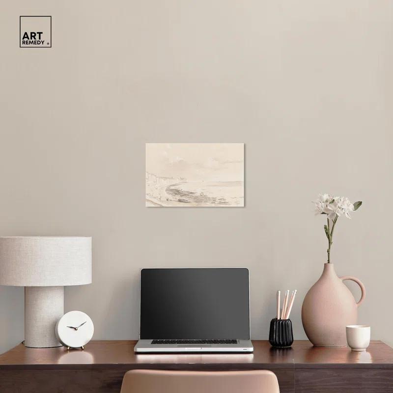 Art Remedy Sea Coast Scene 19th Century Canvas Coastal Classic Art by Art Remedy