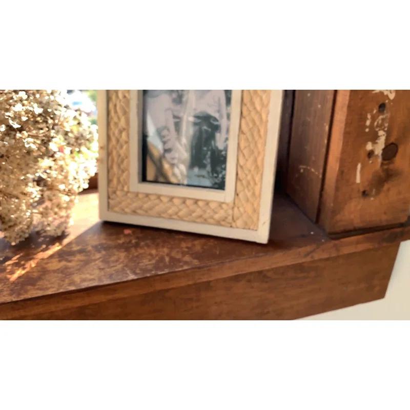 Foreside Home & Garden 4" by 6" Braided Reed Picture Frame