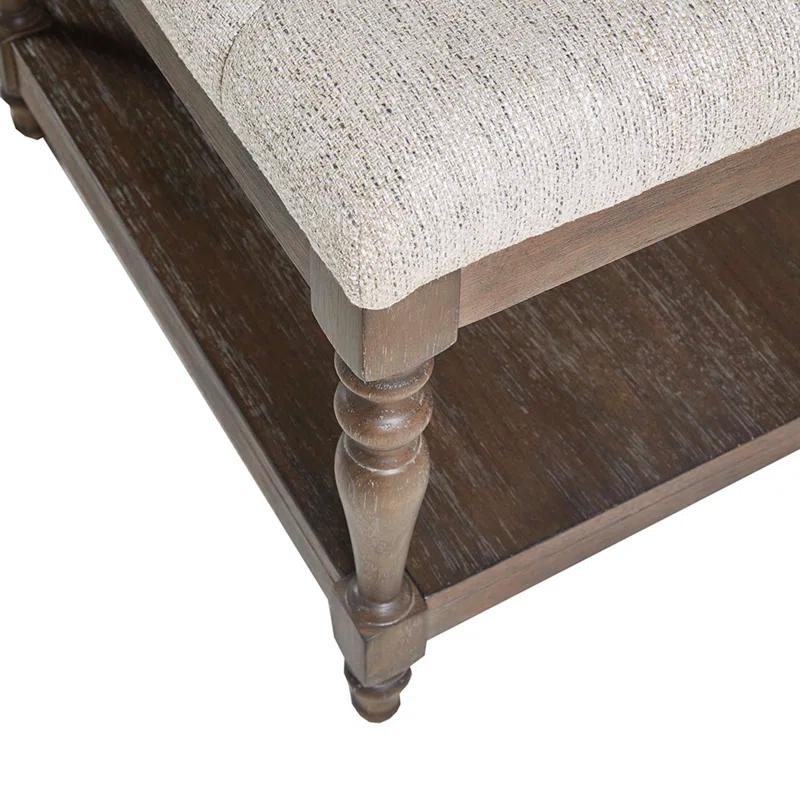 Martha Stewart Martha Stewart Highland Tufted Accent Bench with Shelf