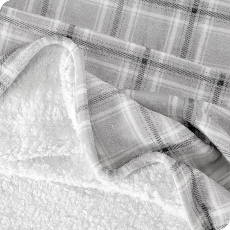 Bare Home Bare Home Printed Sherpa Fleece Blanket - Warm & Lightweight - Soft Plush Blanket - Reversible