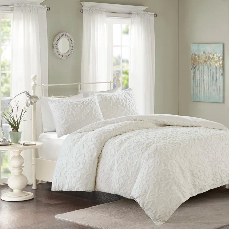 Kelly Clarkson Home Emberly Tufted Cotton Chenille Duvet Cover Set