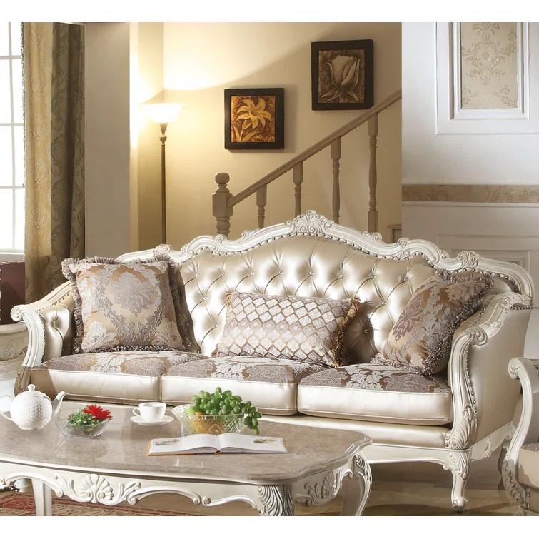 Andrew Home Studio Stella II 84'' Faux Leather Sofa