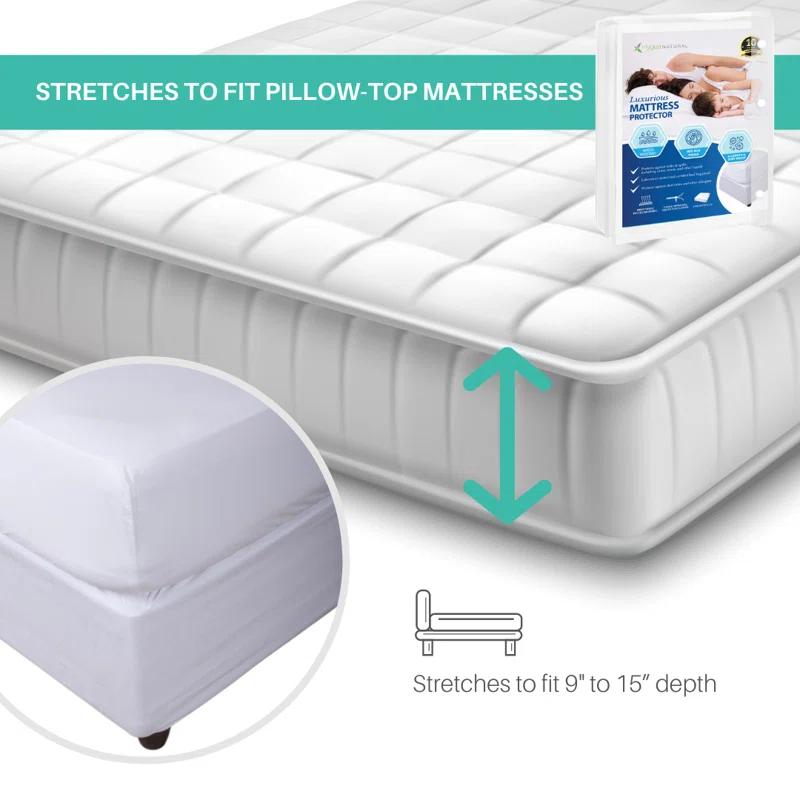 Hygea Natural Waterproof Zipper Mattress Protector Case Pack