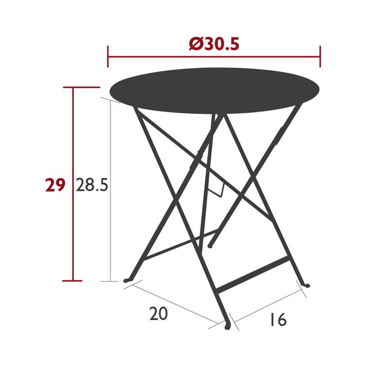Bistro Round Metal Outdoor Folding Bistro Table
