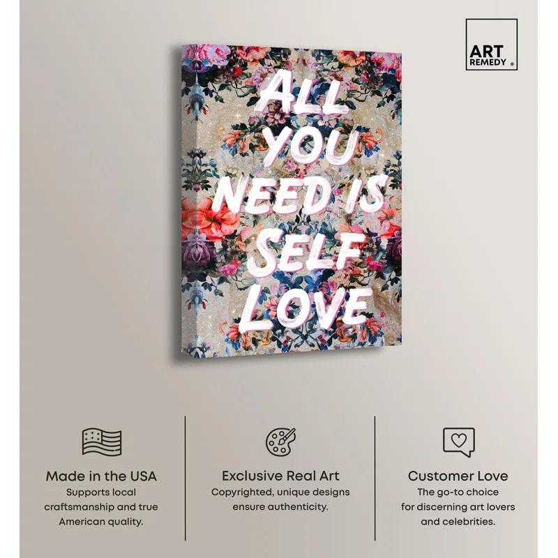 Art Remedy All You Need is Self Love Canvas Trend Pink Wall Art by Art Remedy