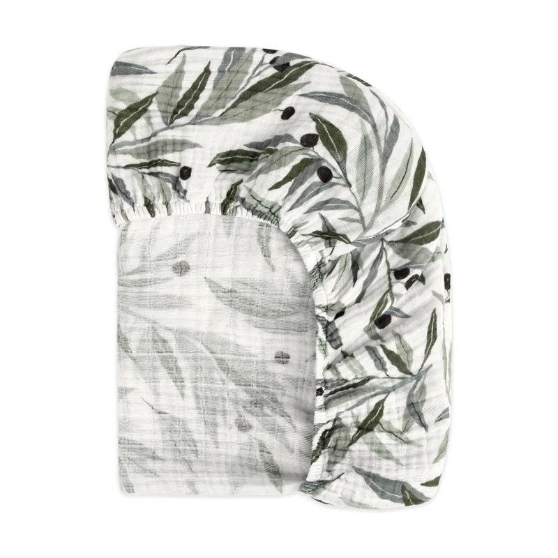 Olive Branches Fitted Crib Sheet