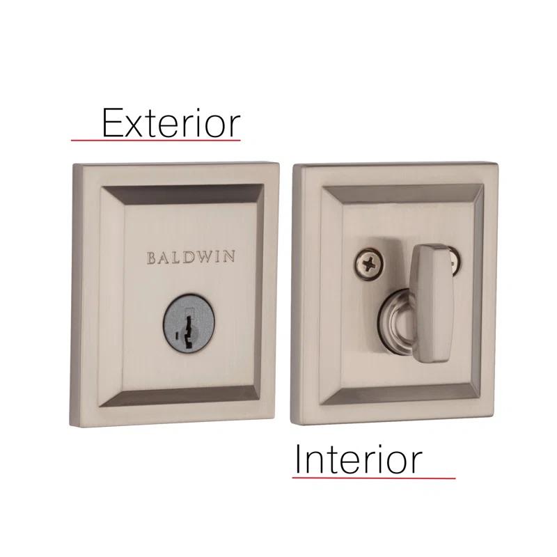 Baldwin 380SLB15SMTCPRCAL Torrey Pines 380 Rectangular Low Profile Single Cylinder Deadbolt with SmartKey