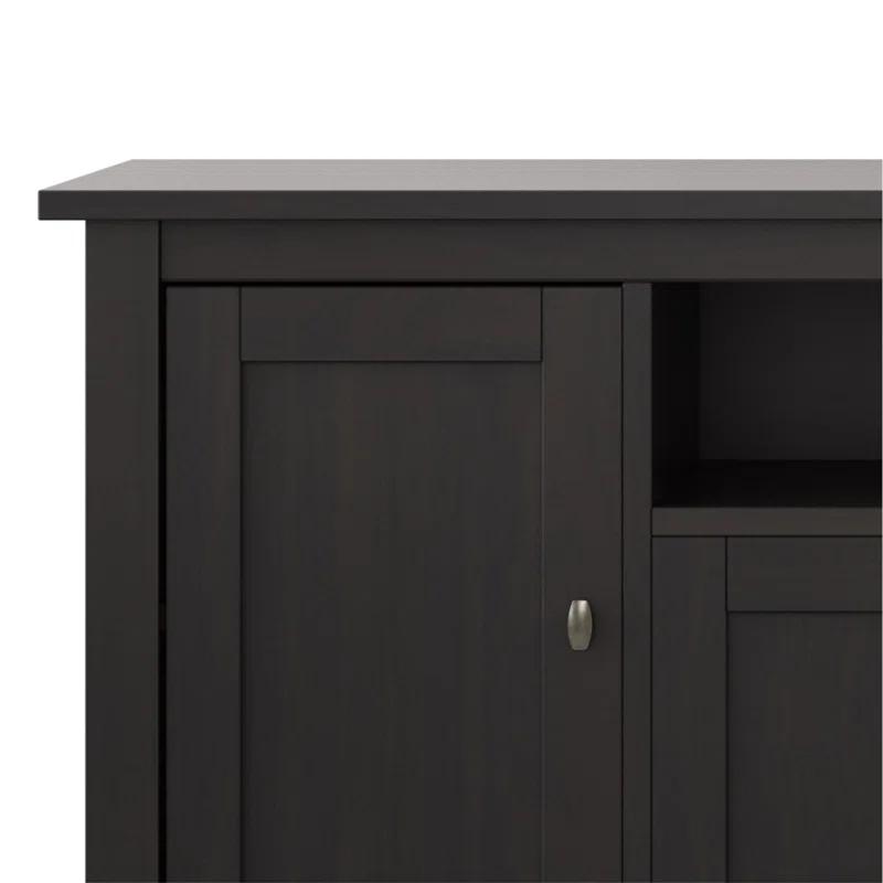 Simpli Home Warm Shaker 72"W Solid Wood TV Stand for TVs up to 80" with 4 Storage Cabinets and 2 Drawers