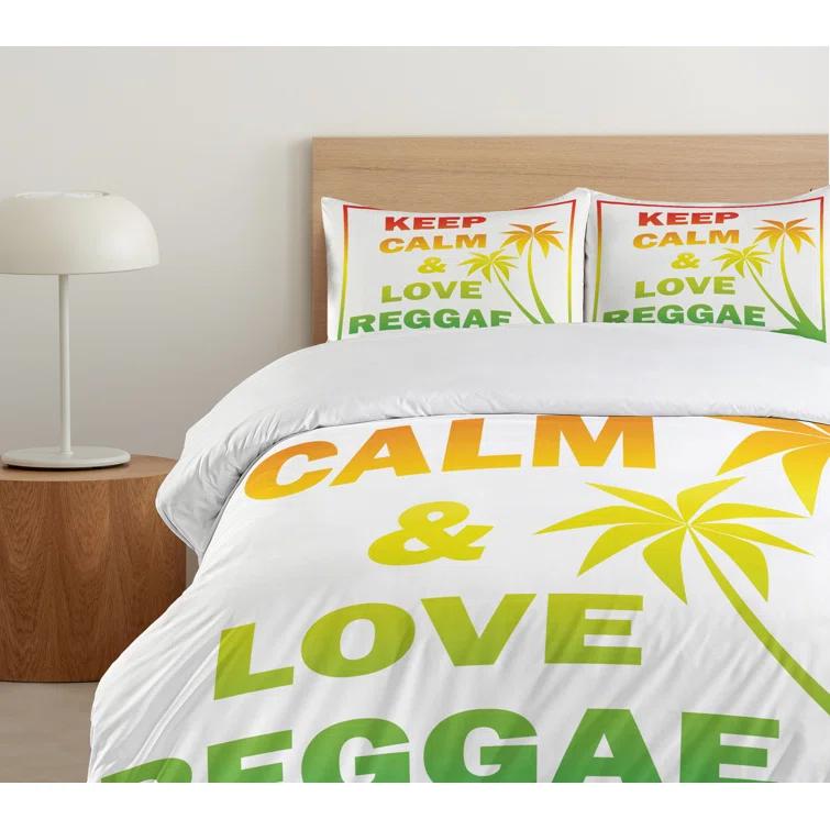 Ambesonne Rasta Modern & Contemporary Duvet Cover Set