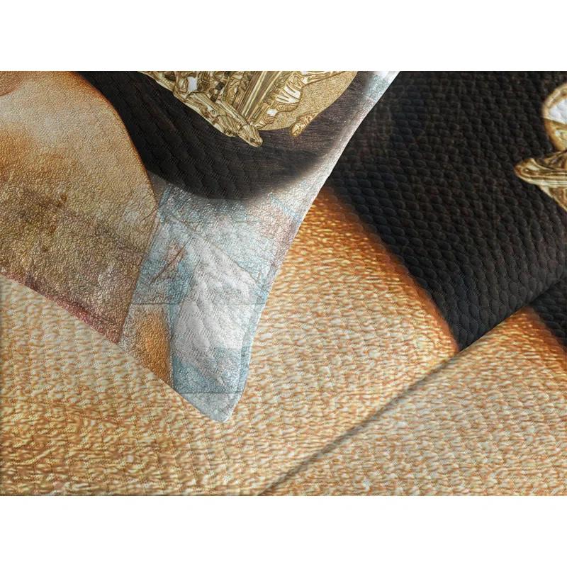 Ambesonne Ambesonne Egyptian Bedspread Set Cleopatra Multicolor