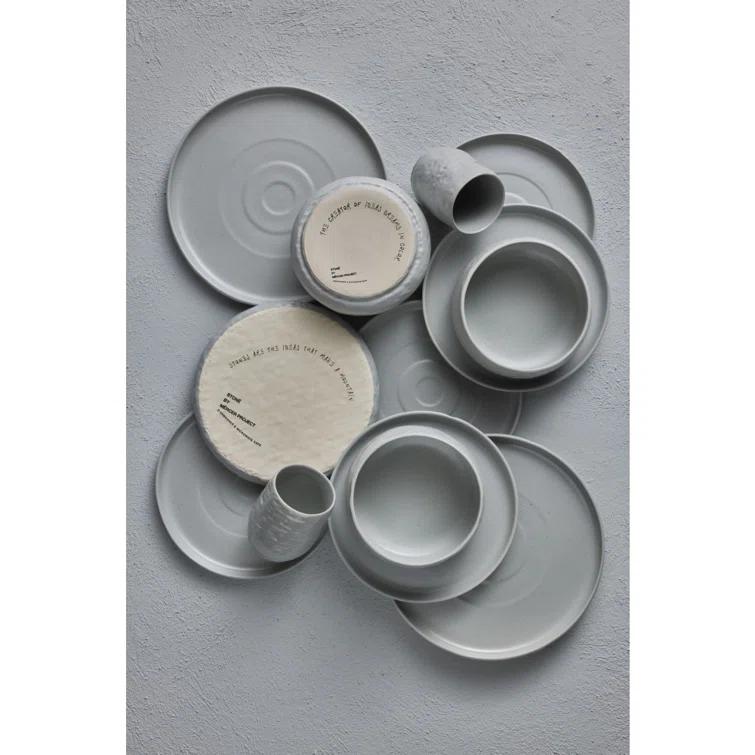 Shosai Stone by Mercer Project Shosai 16-Piece Dinnerware Set Stoneware