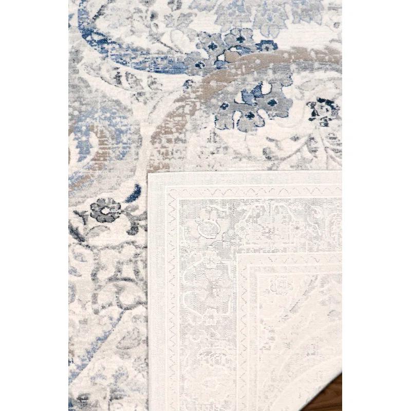 Pasargad Amadeus Power Loom Oriental Area Rug in Ivory/Gray