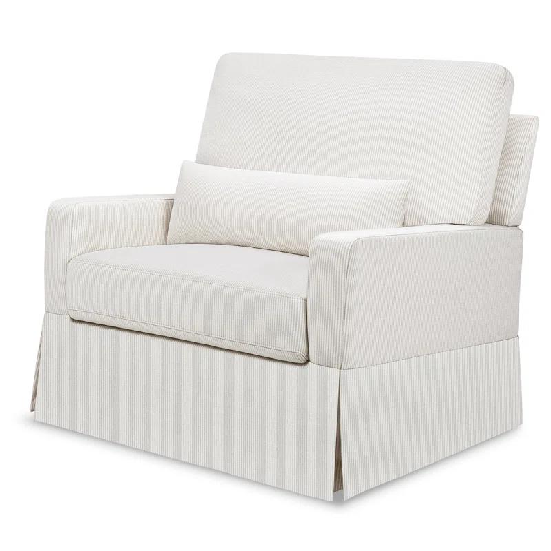 Crawford Pillowback Chair and a Half Upholstered Swivel Glider