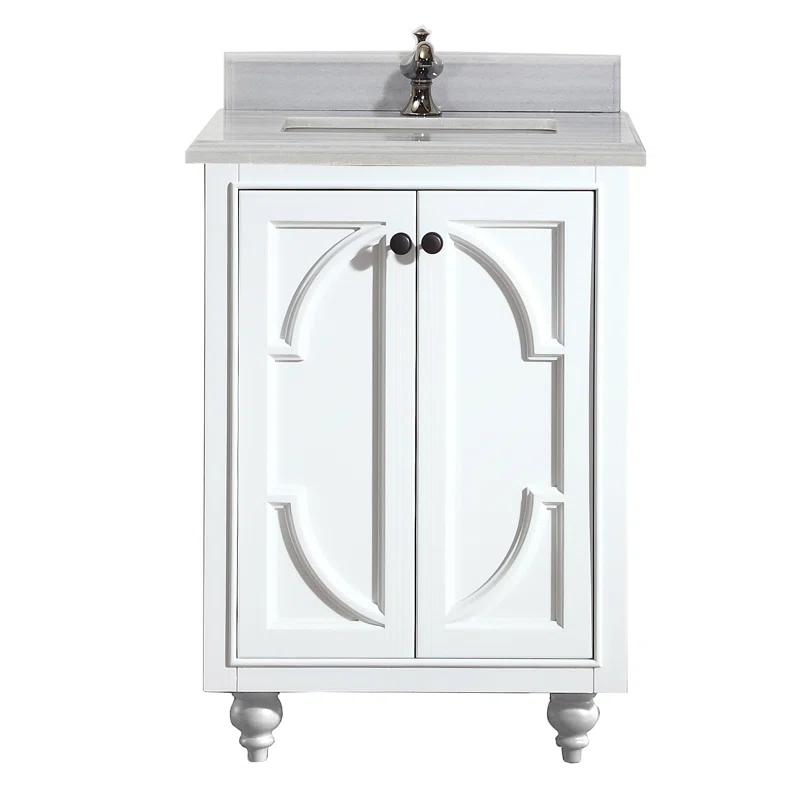 Mercer41 Mundy 24'' Single Bathroom Vanity with Stone Top
