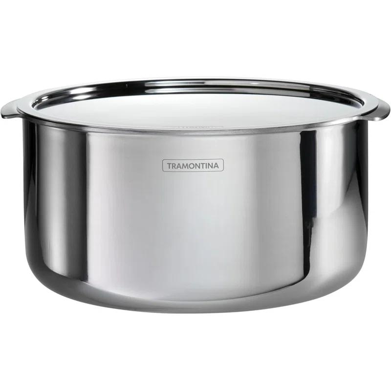 Tramontina Utsava Tri-Ply Clad Stainless Steel Tope with Lid, Patila Pot for Indian Cooking & Reviews | Wayfair