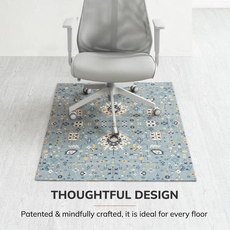 Anji Mountain Tabriz Carpet Straight Rectangular Chair Mat