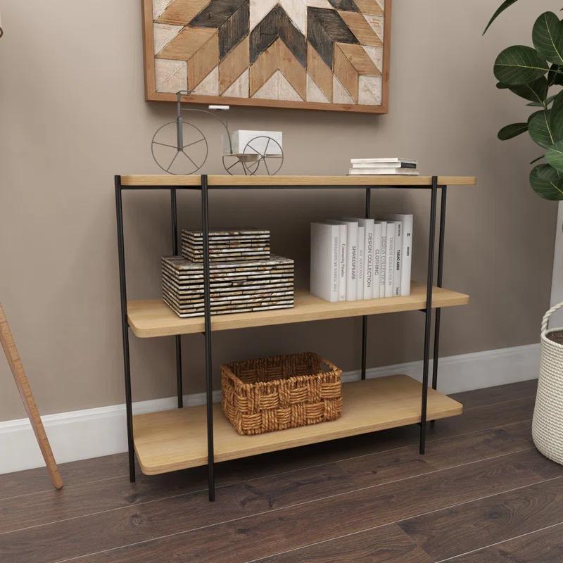 Wood And Metal Console Table