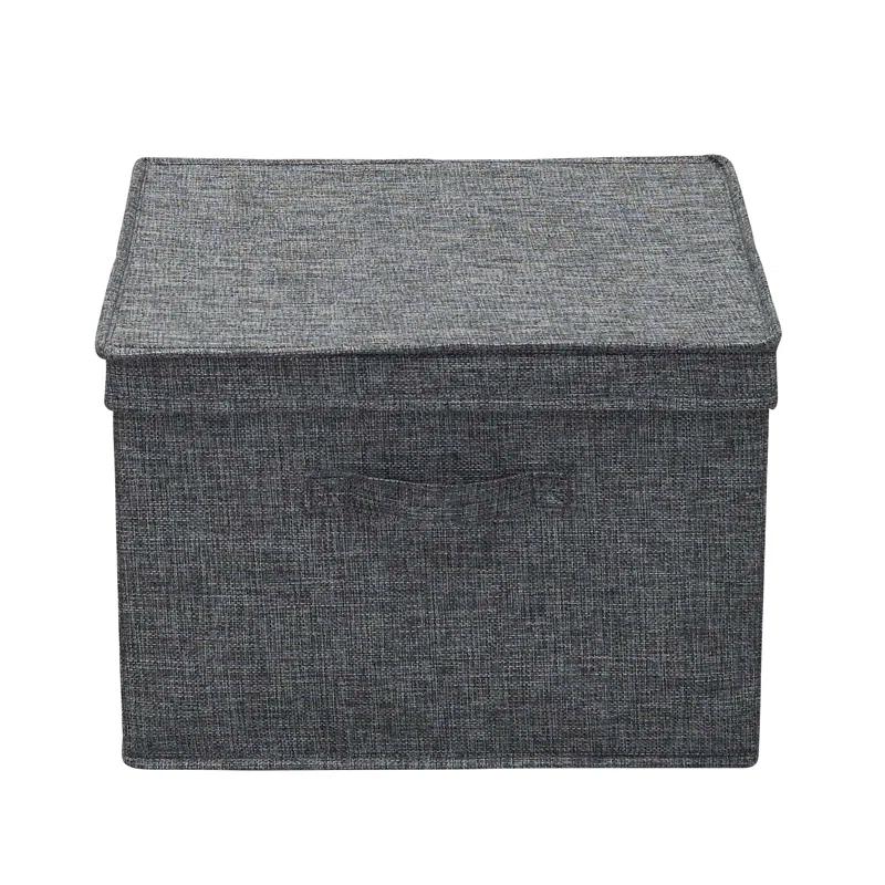 Household Essentials Household Essentials Wide Storage Box Fabric Bin (Set of 2)
