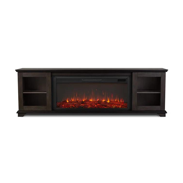 Real Flame Benjamin 81" Landscape TV Stand with Electric Fireplace by Real Flame