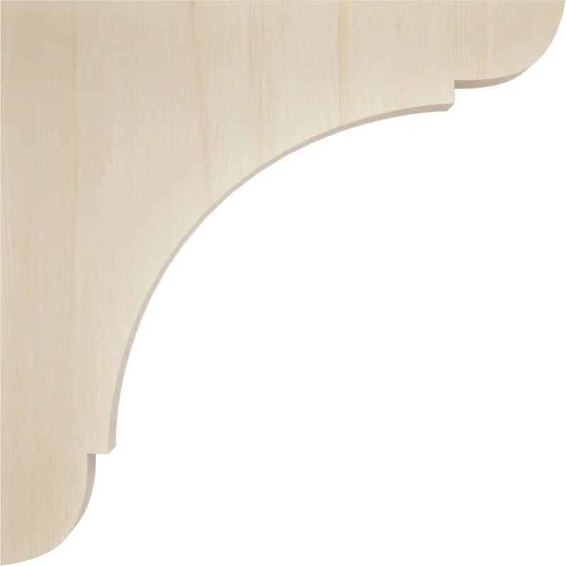 Ekena Millwork 1 3/4"W x 10"D x 10"H Large Olympic Wood Bracket, Rubberwood