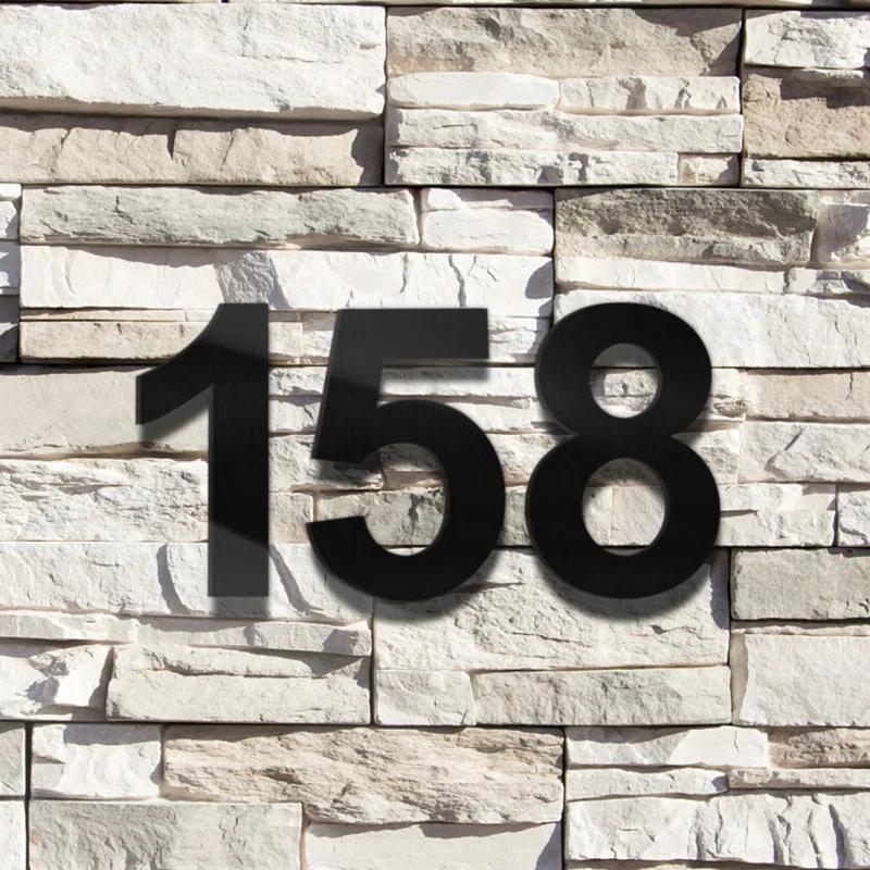 Barton 6'' H Stainless Steel House Number