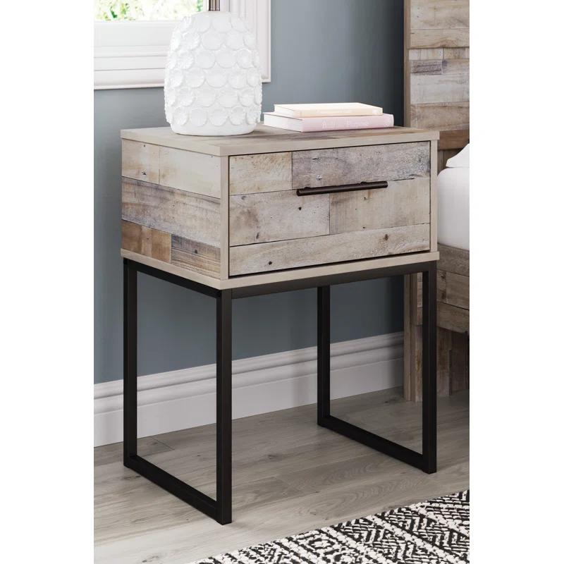 17 Stories Amayah One Drawer Wood Nightstand