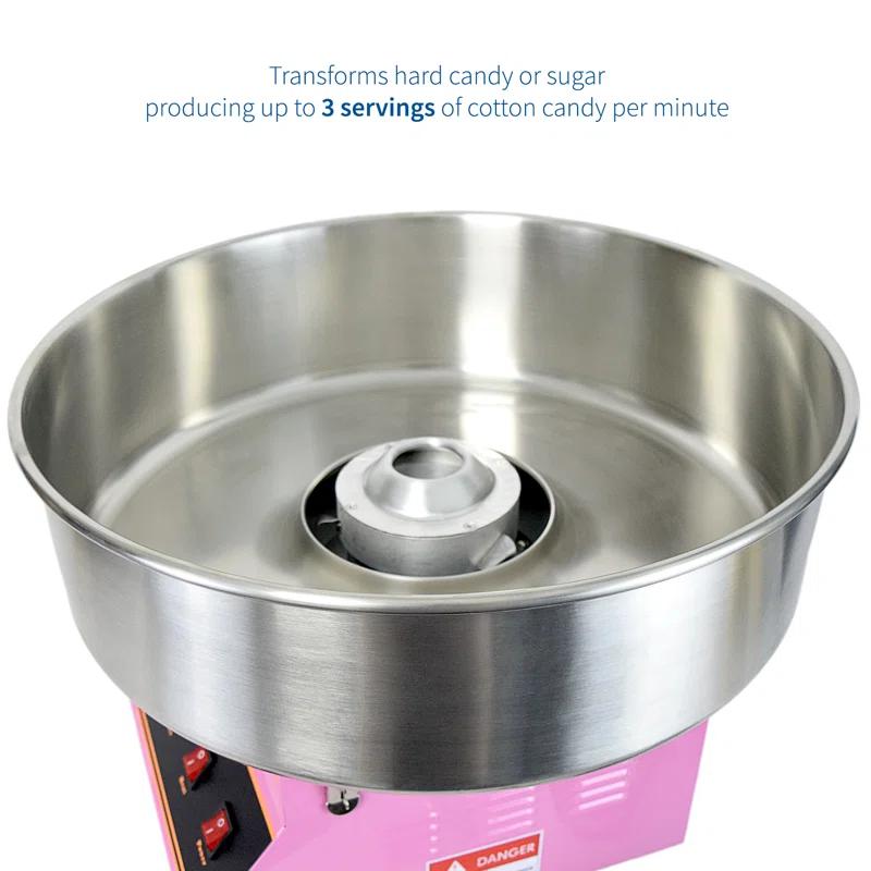 Vivo Electric Commercial Cotton Candy Machine with Bubble Shield