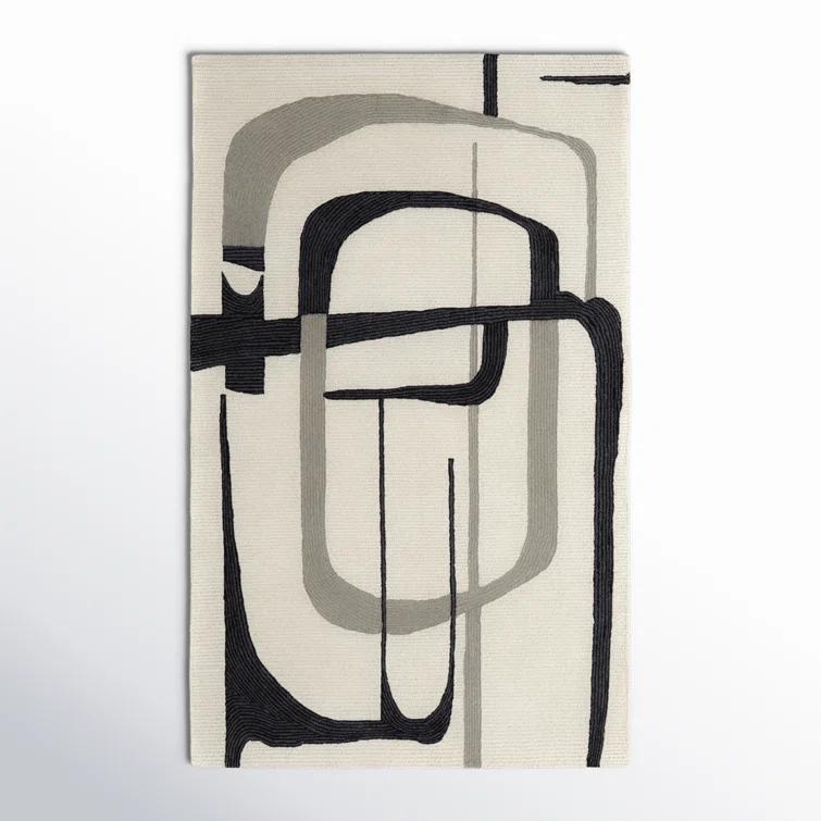 Nobu Architectural Mid-Century Modern Area Rug