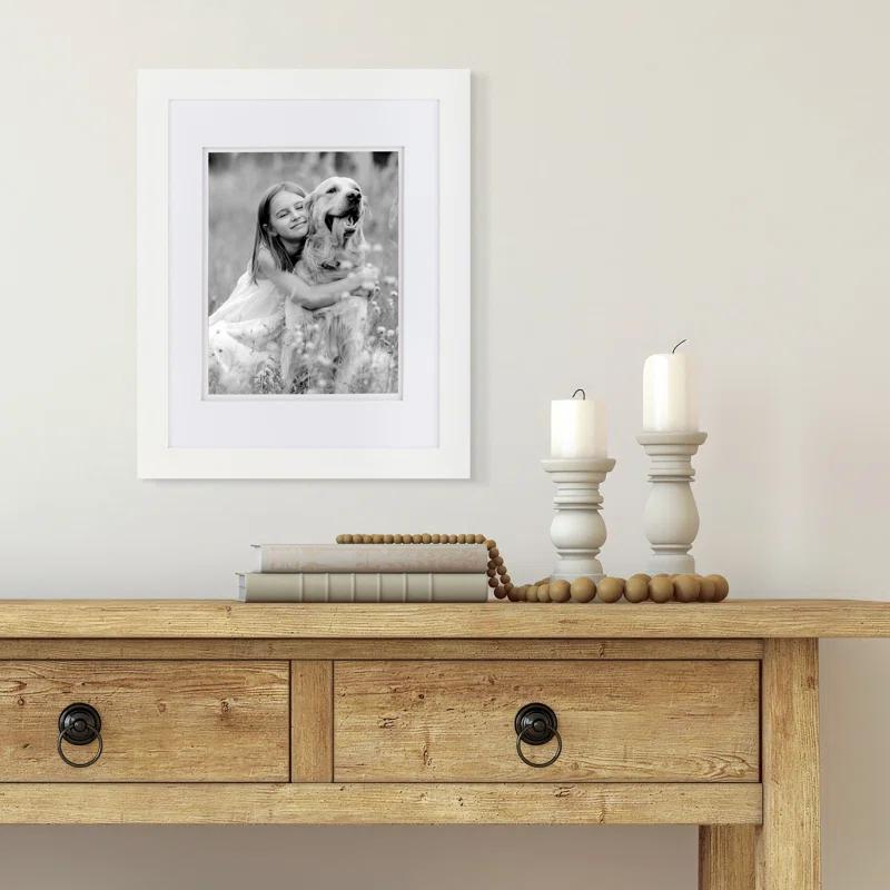 Gallery Solutions Gallery Solutions Wall Mount Double Airfloat Mat Picture Frame