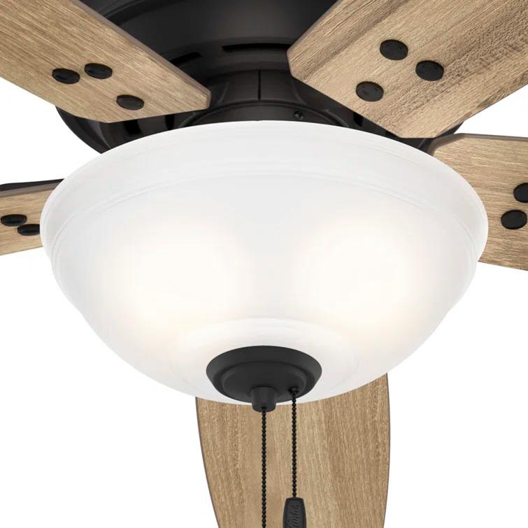 Hunter Fan Reveille 60" 5 - Blade Ceiling Fan With Lights And Pull Chain