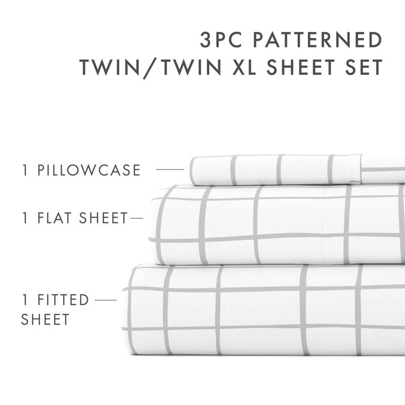 IEnjoy Home Polka Dots Navy & White Pattern Sheet Set
