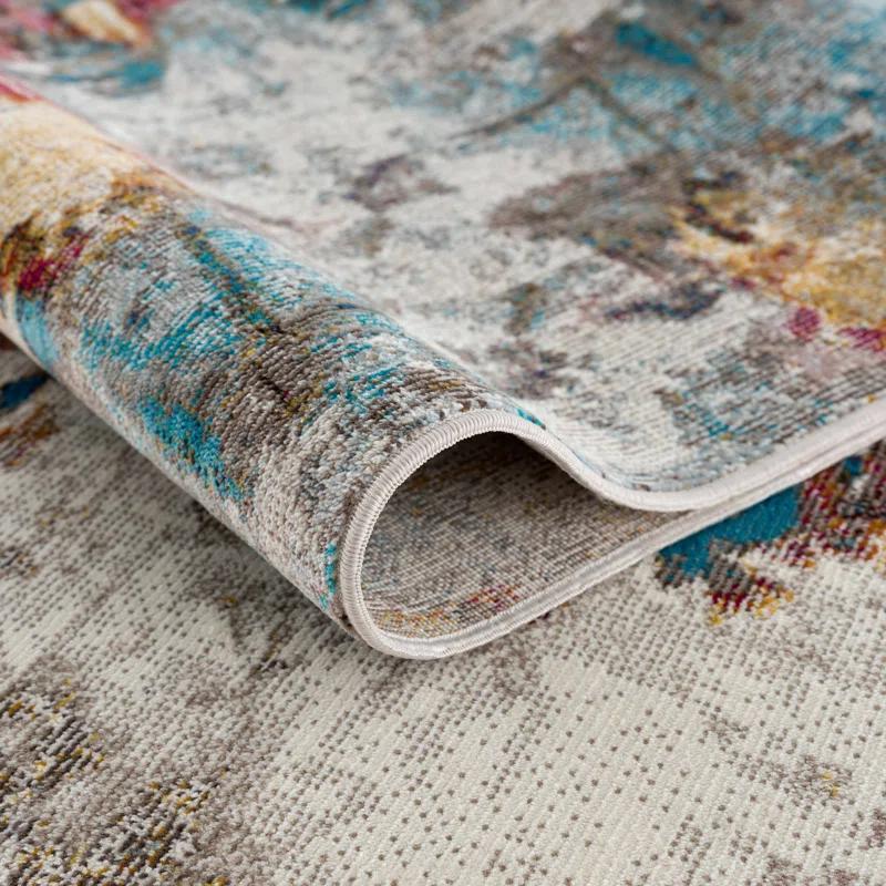 17 Stories Contemporary Abstract Modern Colorful Area Rug