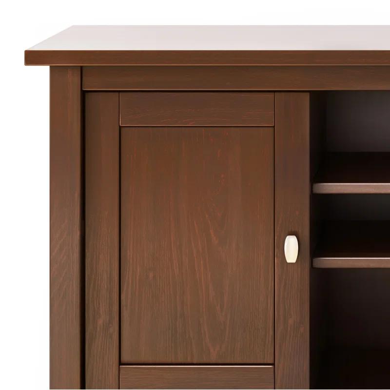 Simpli Home Warm Shaker 47"W Solid Wood TV Stand for TVs up to 55" with 2 Storage Cabinets and 2 Drawers