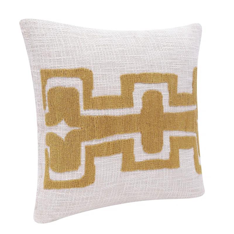 Stacy Garcia Home Geometric Handmade Cotton Wool Blend Decorative Throw Pillow