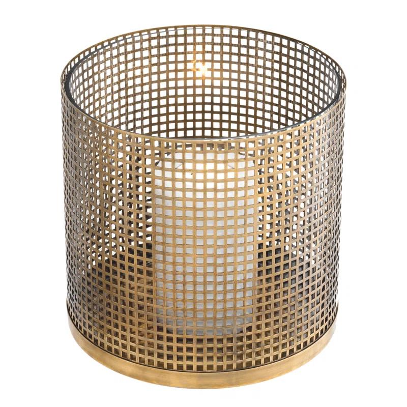 Eichholtz Sterling 10'' H Metal Tabletop Hurricane