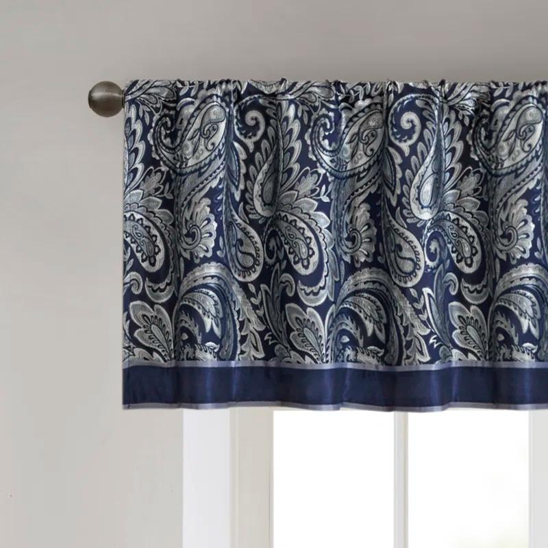 Madison Park Aubrey Jacquard Single Window Valance