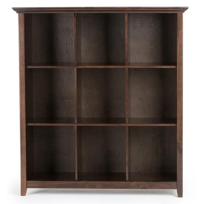 Simpli Home Acadian 44"W Solid Wood 9 Cube Storage Bookcase with Fixed Shelves & Reviews | Wayfair