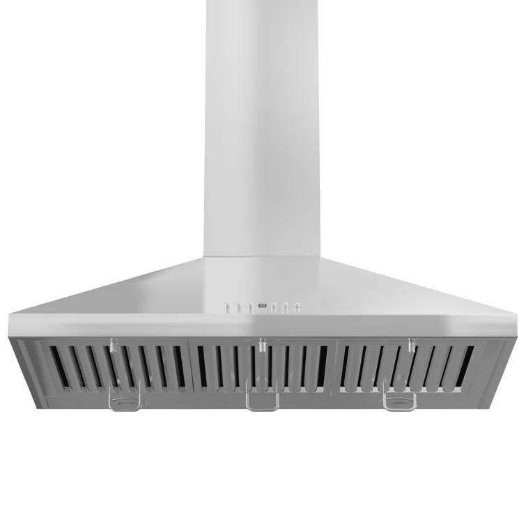ZLINE KL2CRN-30 ZLINE 30 in. Convertible Vent Convertible Vent Wall Mount Range Hood in Stainless Steel W/ Crown Molding (KL2CRN-30)