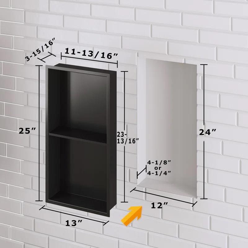 Hypertaire Double Layer Recessed Shower Niche No Tile Needed
