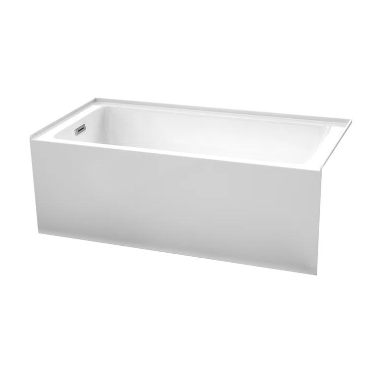 Wyndham Collection Grayley 60'' x 30'' Alcove Soaking Acrylic Bathtub WCBTW16030L