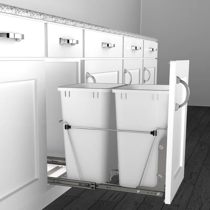 Rev-A-Shelf Rev-A-Shelf Double Pull Out Trash Can 35 Qt for Kitchen