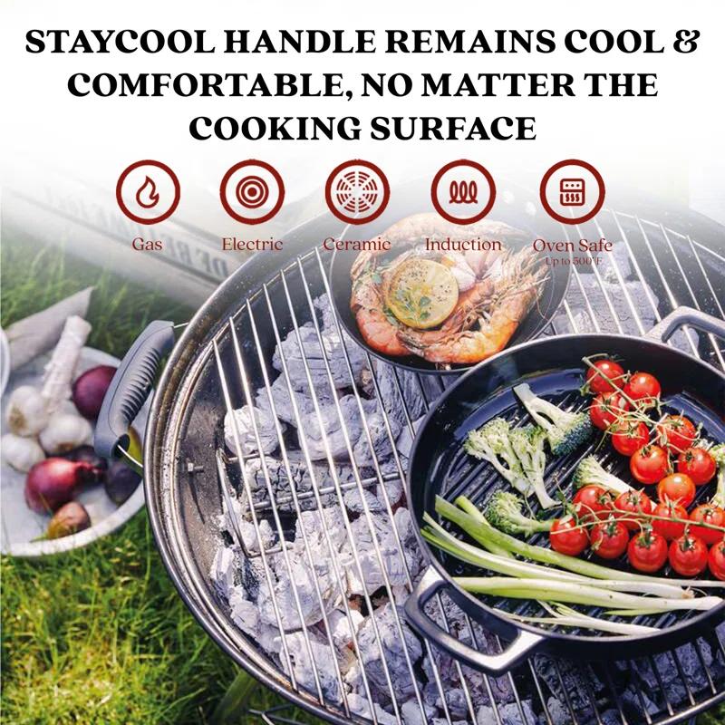 Alva Alva Nori 11" Premium Enameled Cast Iron Grill Pan